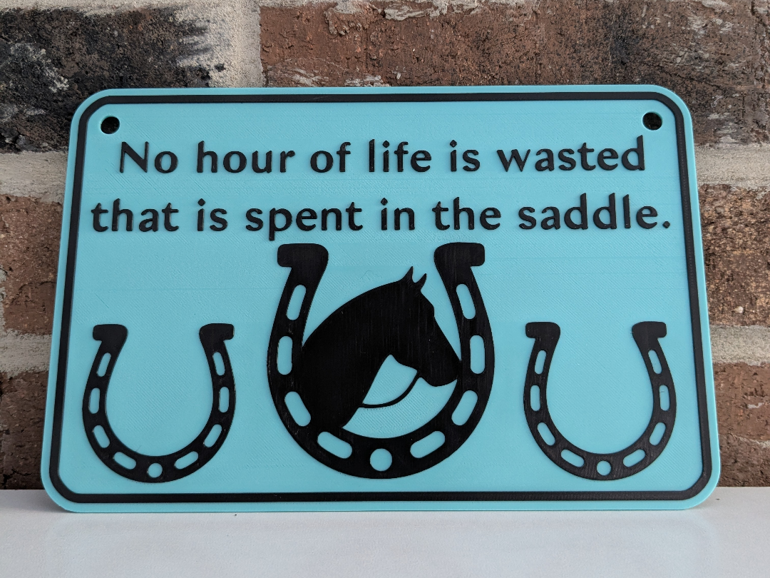 Horse Sign Saddle Quote