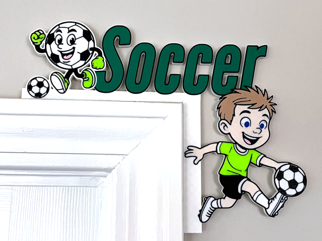 Soccer Boy Door Corner