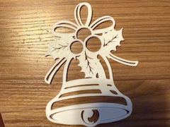 Christmas bell silhouette decoration