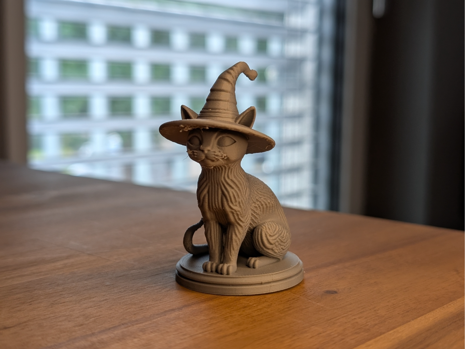 Witch Cat Figurine – Halloween Magic Statue