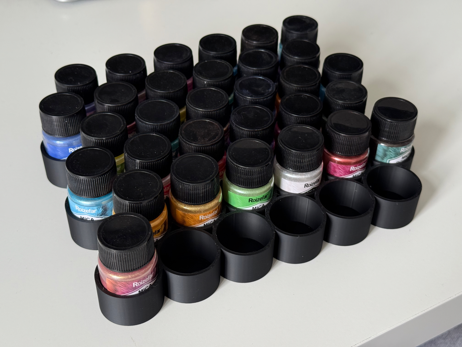Mica Powder Bottle Storage Tray