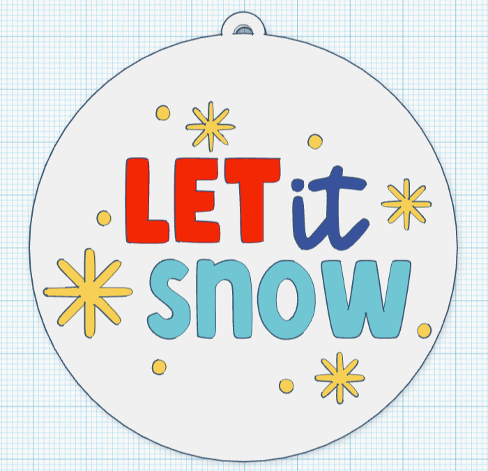 Let it snow ball - Christmas tree ornament