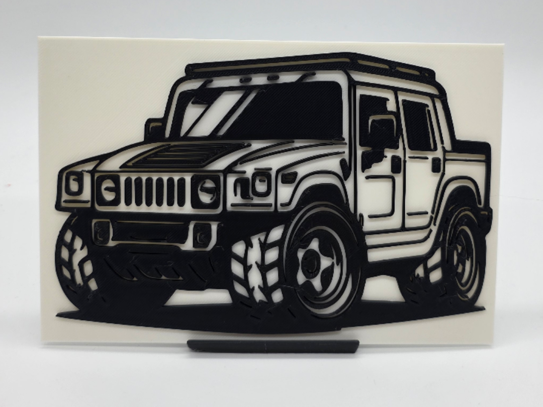 2D Wall Art Hummer H1 TinyCar
