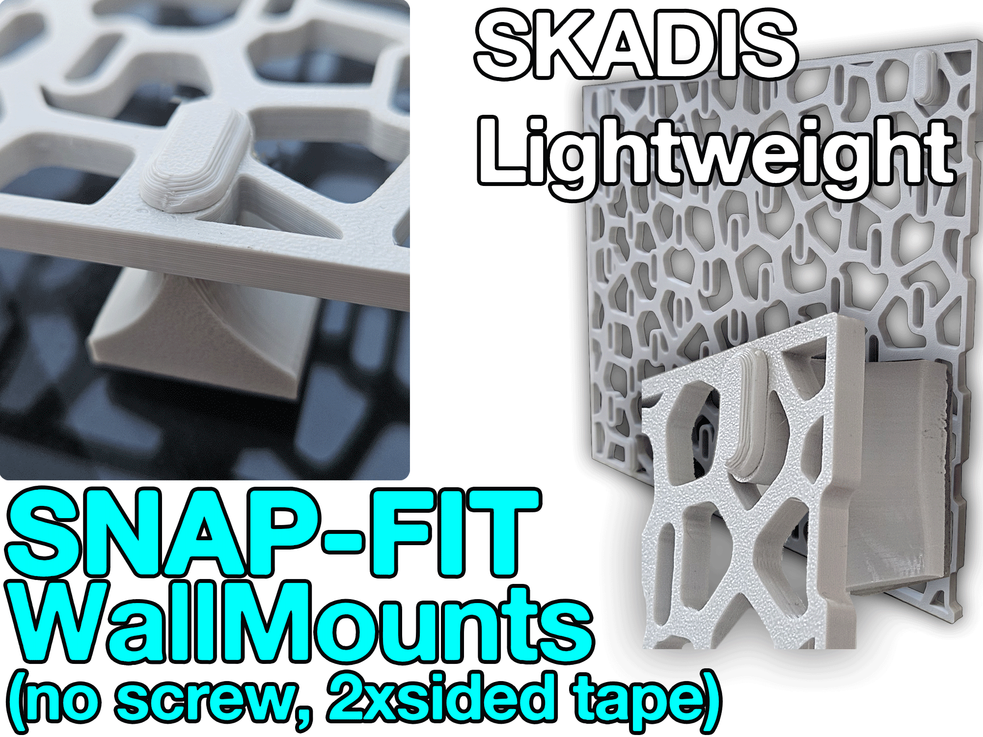 SKADIS Snap-Fit Wall Mount (for Light Weight)
