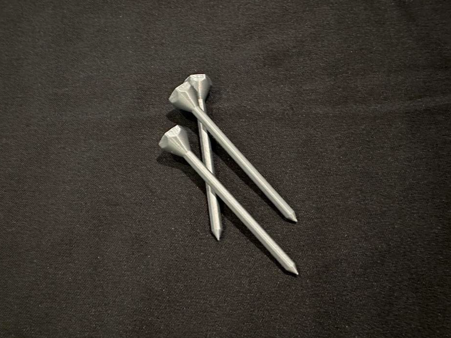 Modern Hexagon Shaped Golf Tees - 3 Inch