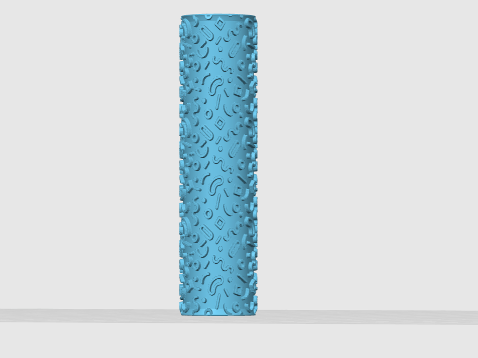 Retro 90s Shapes Embossed Texture Roller