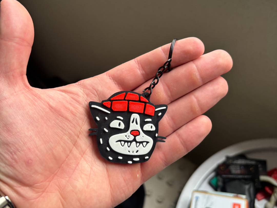 Gangsta Cat Keychain