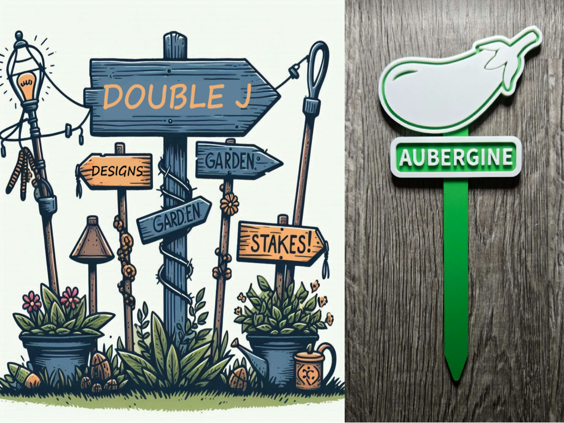 AUBERGINE - Garden Stake