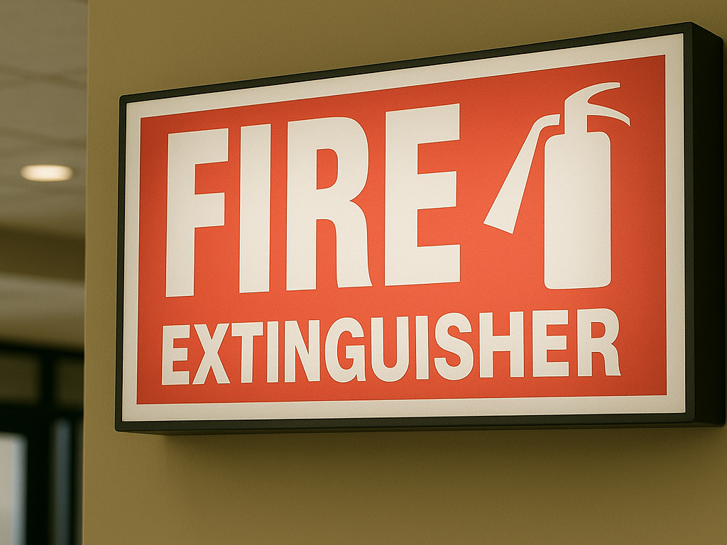Fire Extinguisher Lightbox Sign
