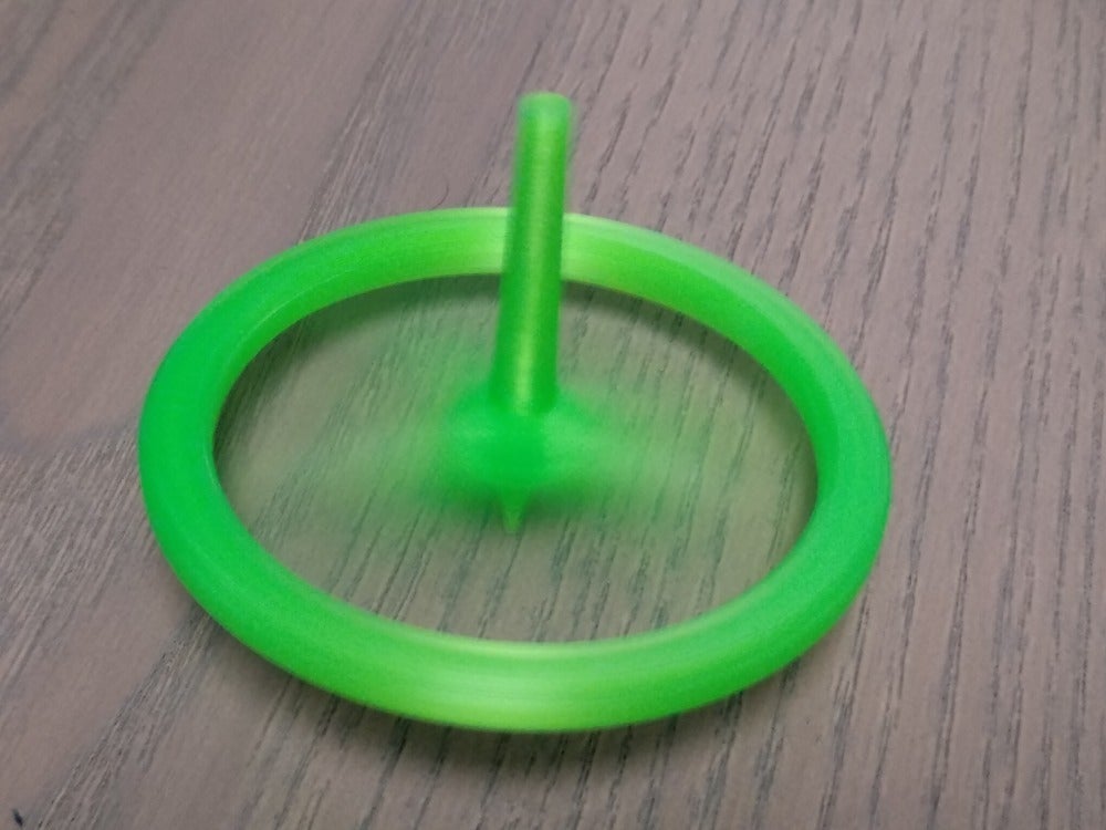 spinning top / gyroscope, three-part, can be assembled without gluing