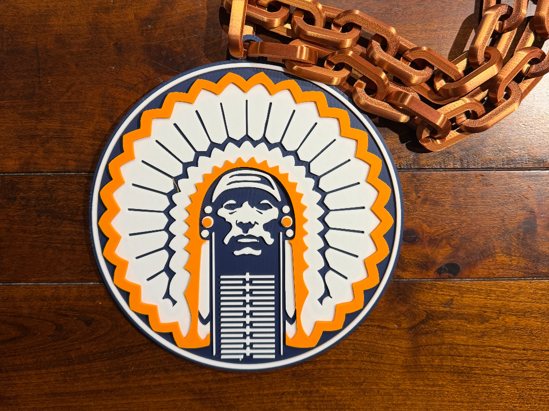 Illinois Fighting Illinis Oversized Necklace Logo