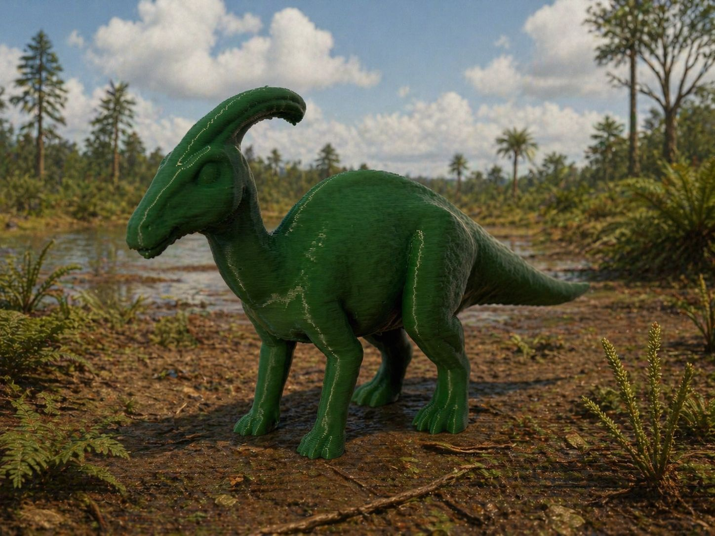 Parasaurolophus Dinosaur – Realistic Cute