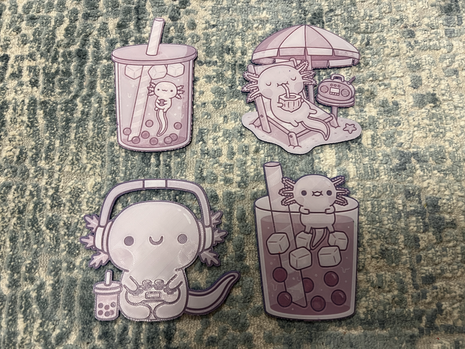 Cute Axolotl with Boba Tea HueForges