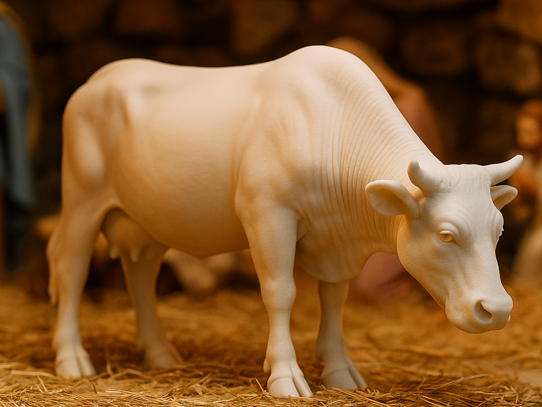 Mucca realistica per Presepe Natale