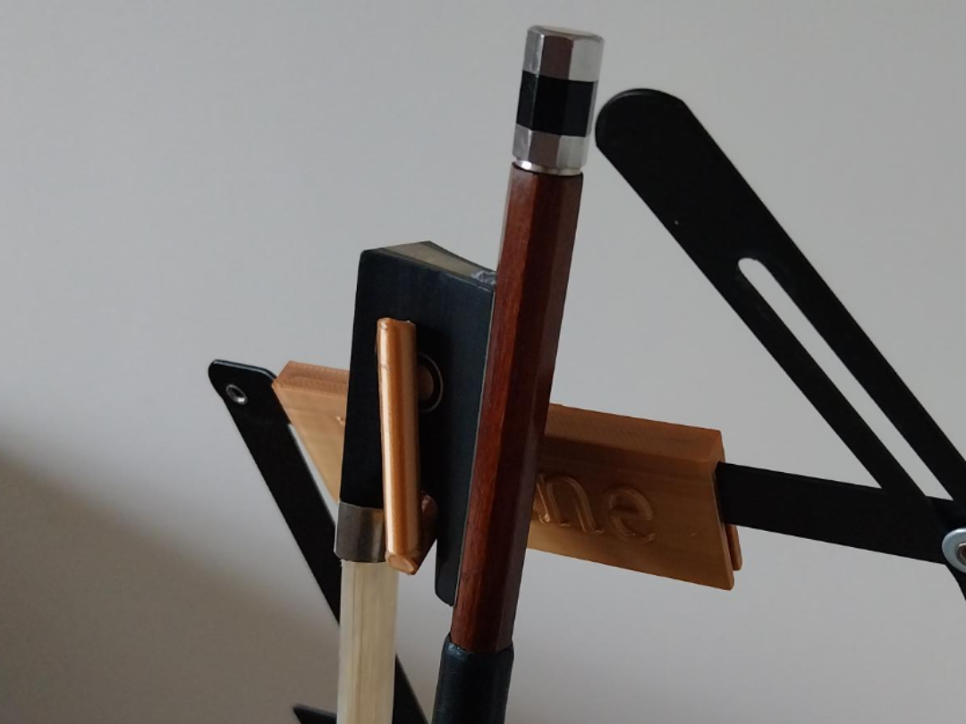Simple Music stand bow holder