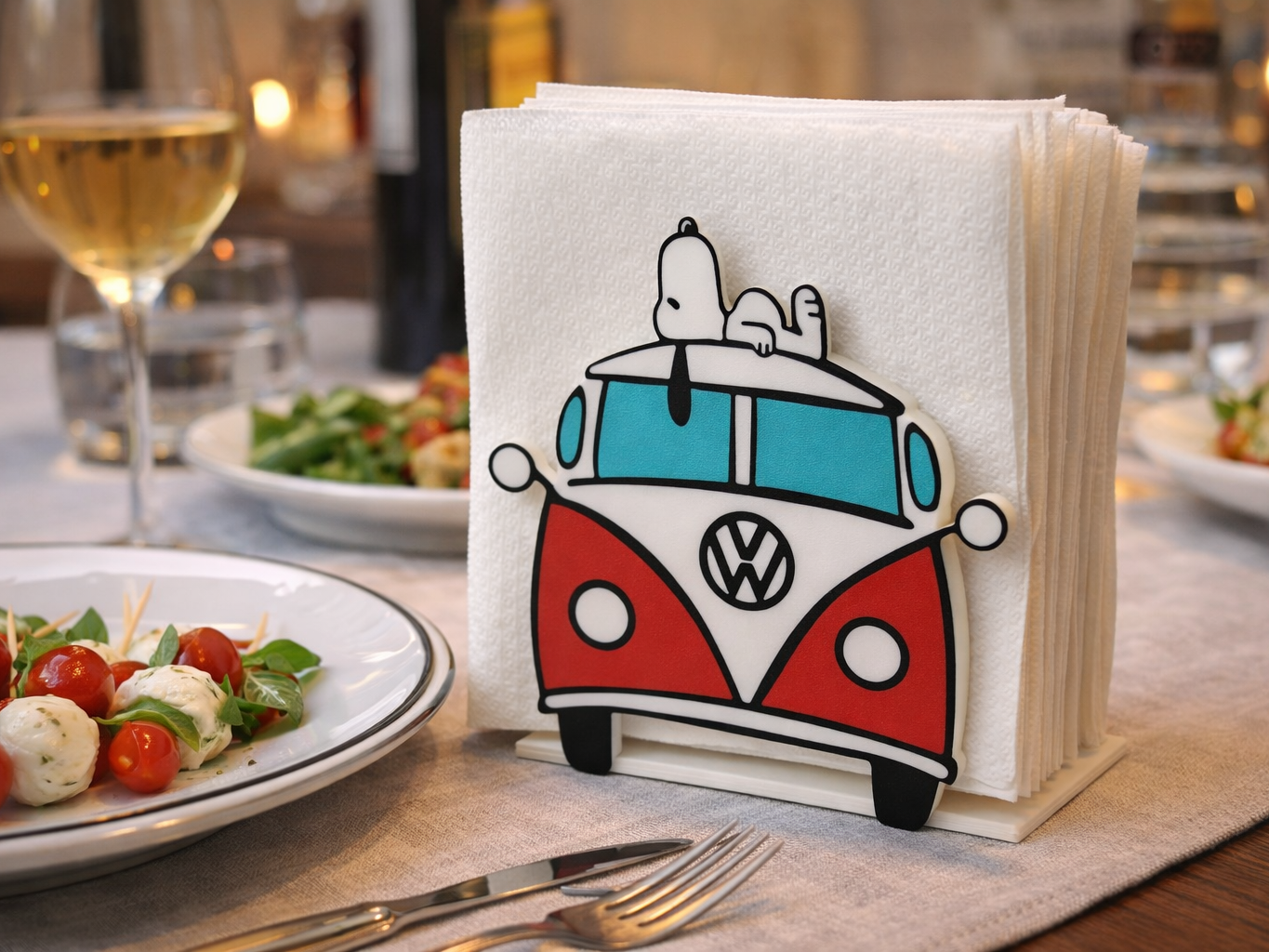 Snoopy and Volkswagen T1 napkin holder