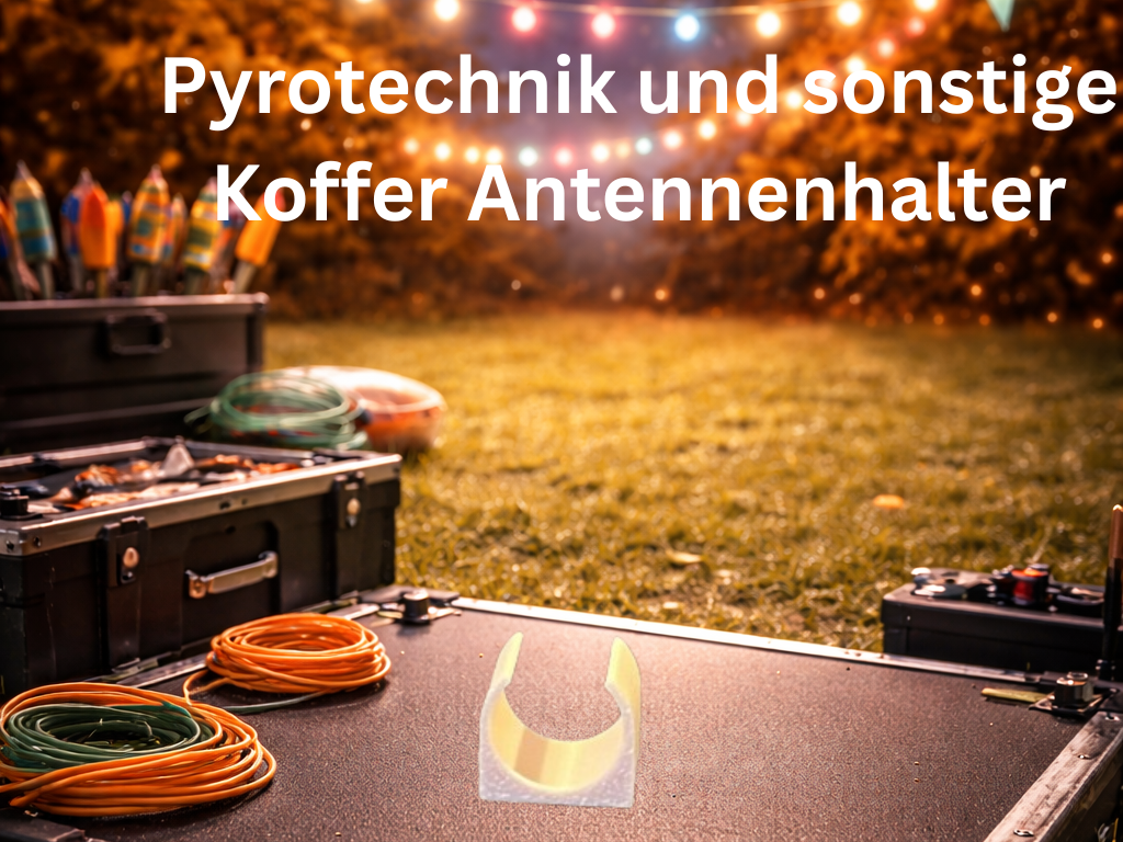 Pyrotechnik und sonstige Koffer Antennenhalter