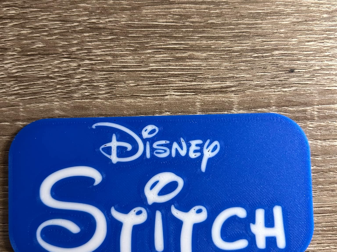 plaque stitch ou porte clef (décor lampe)