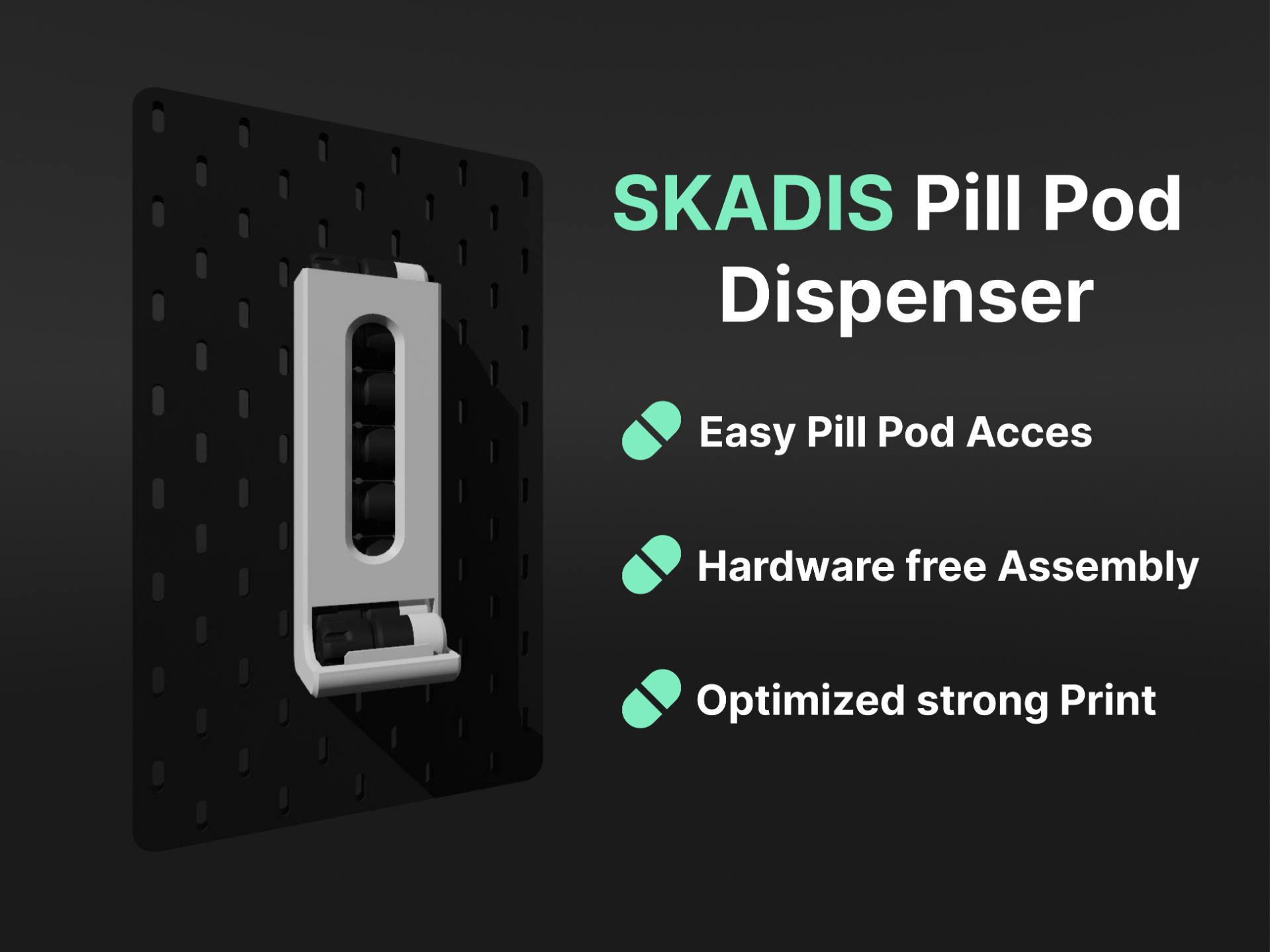 SKÅDIS Pill Pod Dispenser - Pill/Supplements