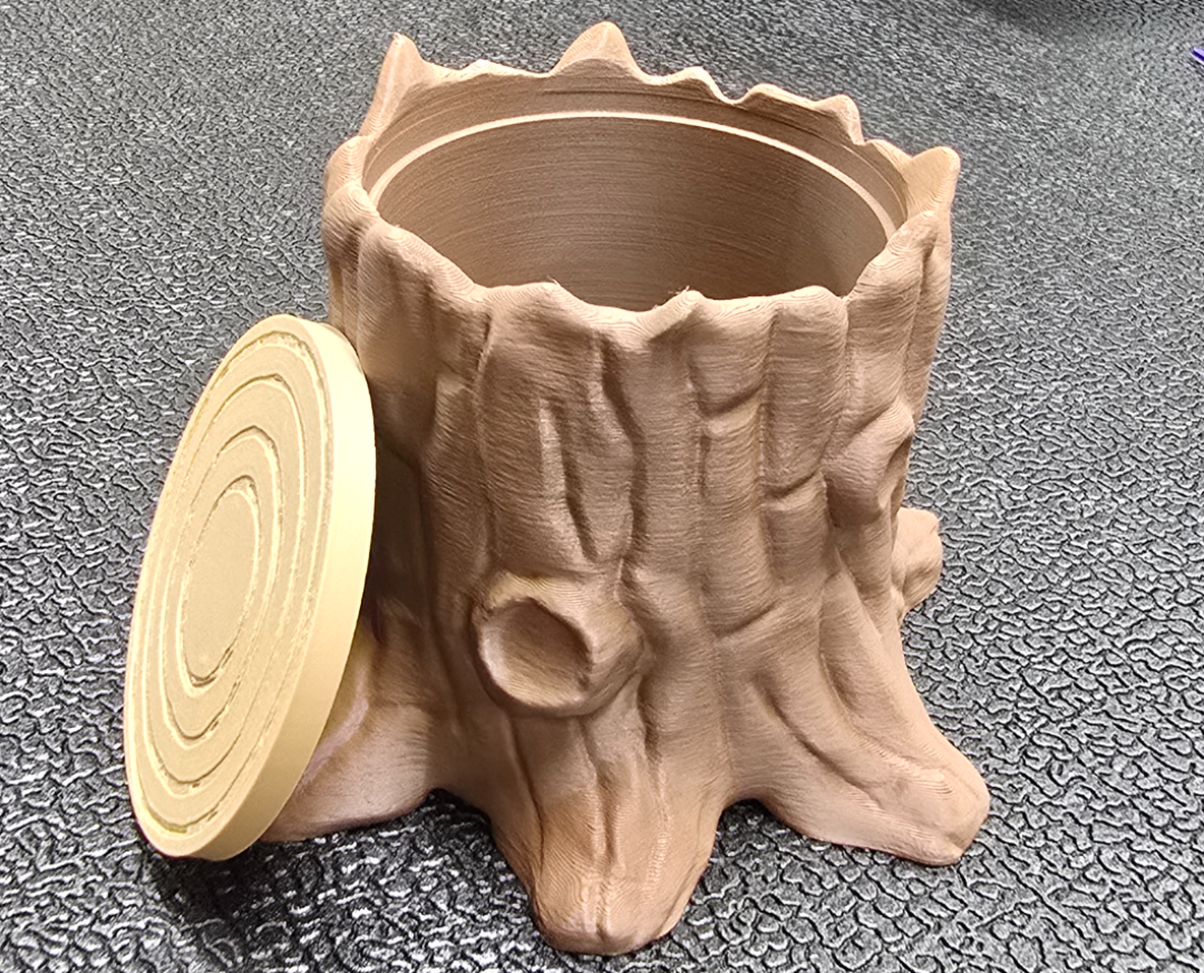 Tree Stump Container - Base and Lid
