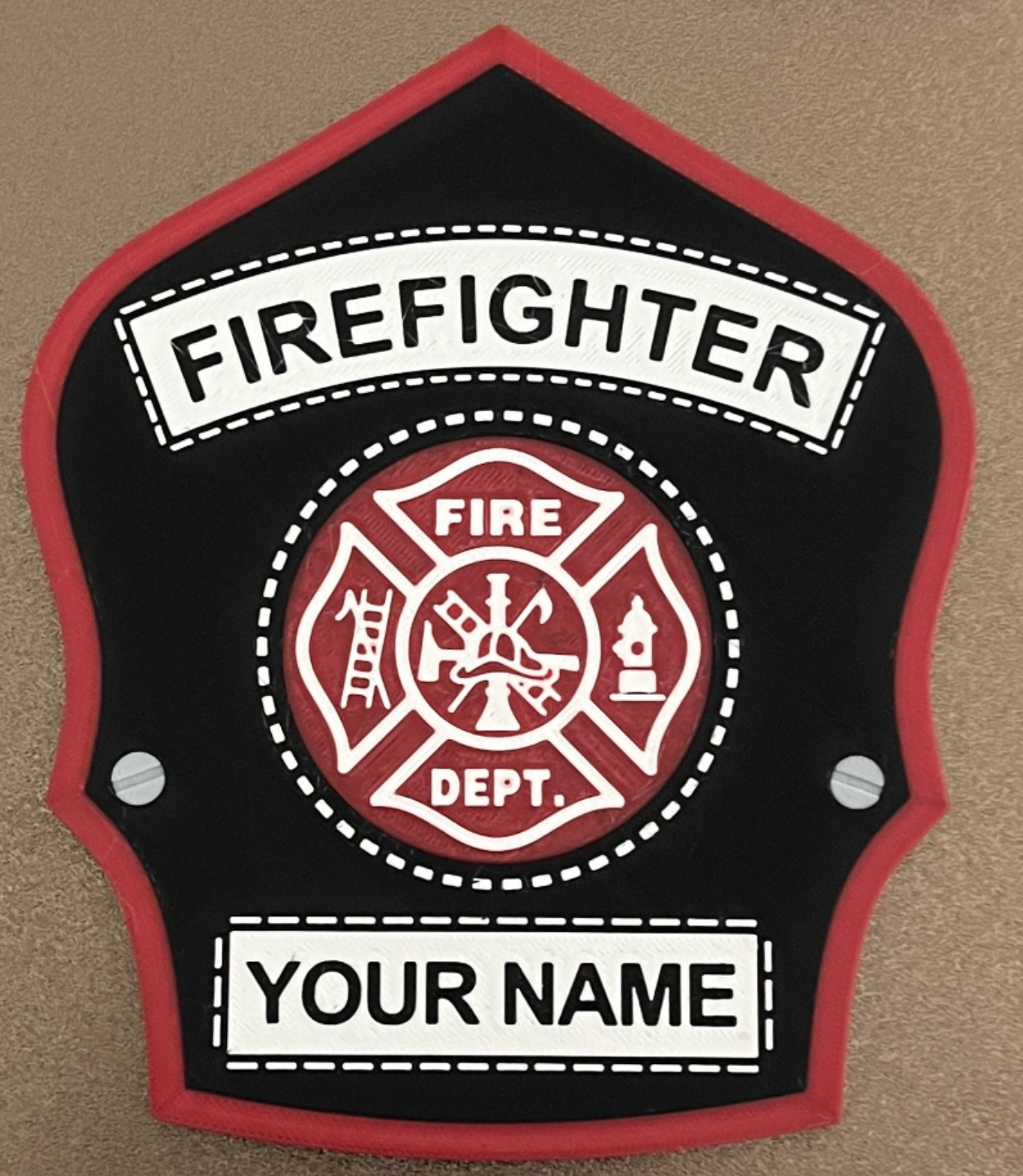 Firefighter Helmet Shield - Editable
