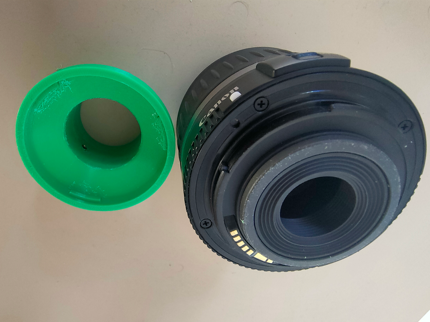 Canon DSLR lens to 1.25" adapter