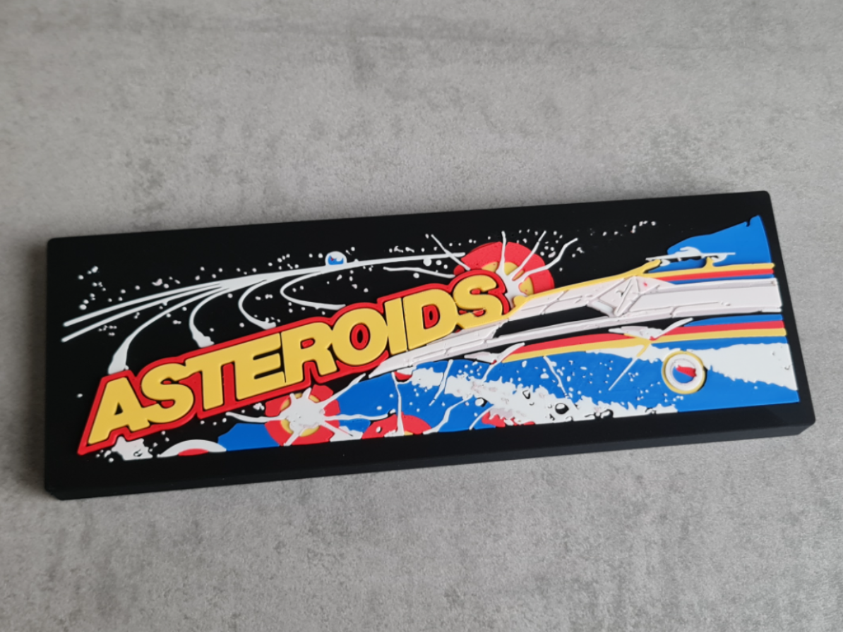 Asteroids classic arcade marquee style logo / sign