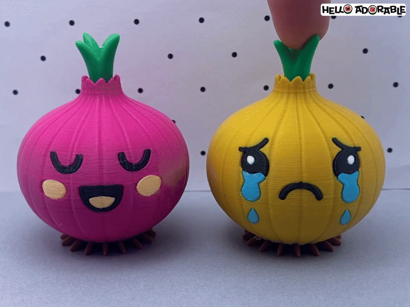 Crying Sad and Happy Onions - Clicker Fidget Toy