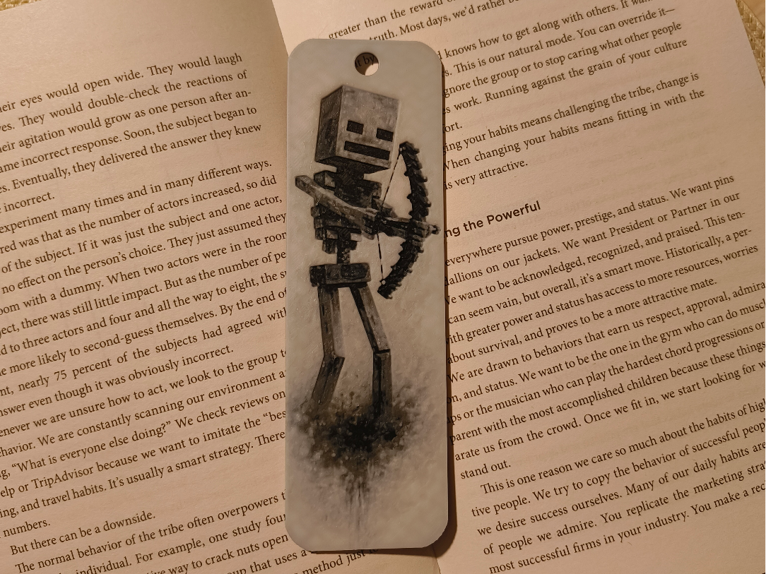 Minecraft Skeleton Bookmark