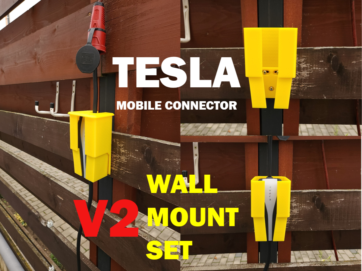 Tesla Mobile connector - Wall mount set