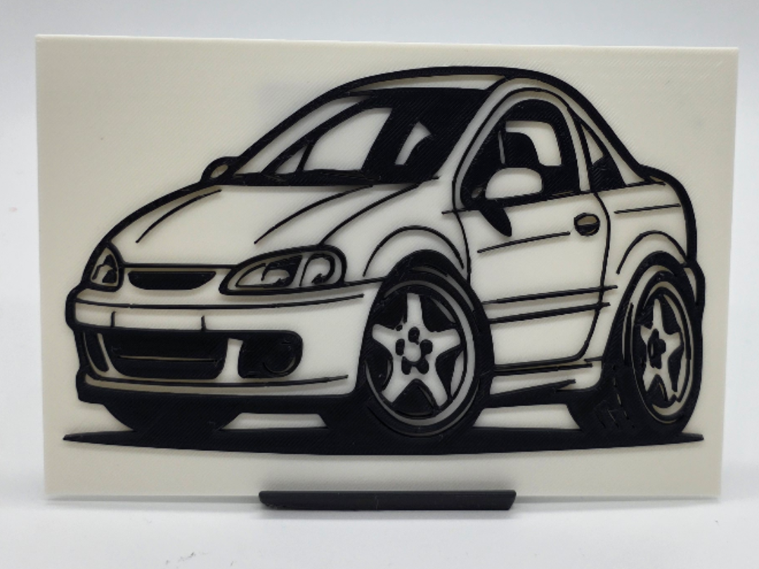 2D Wall Art Opel Tigra A TinyCar