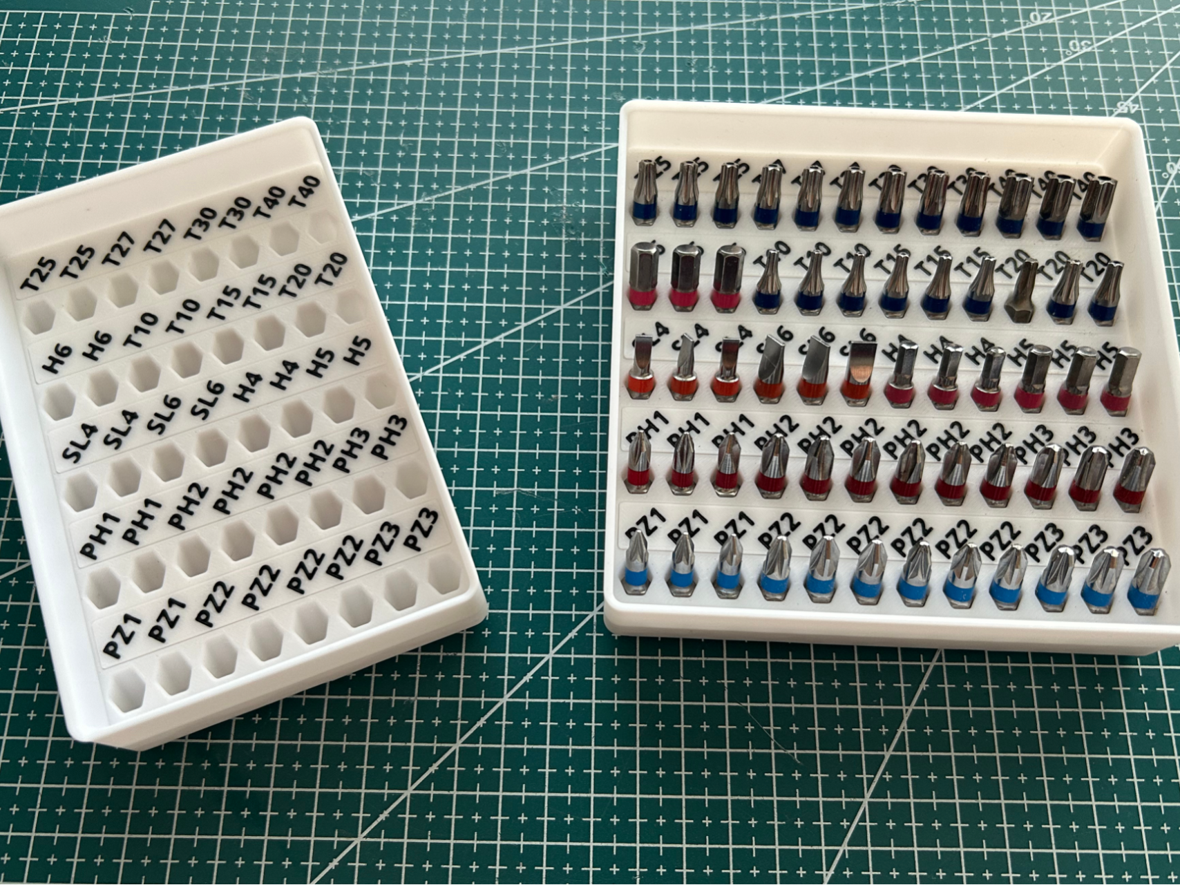 Gridfinity Hex Drill Bit Organizer Collection