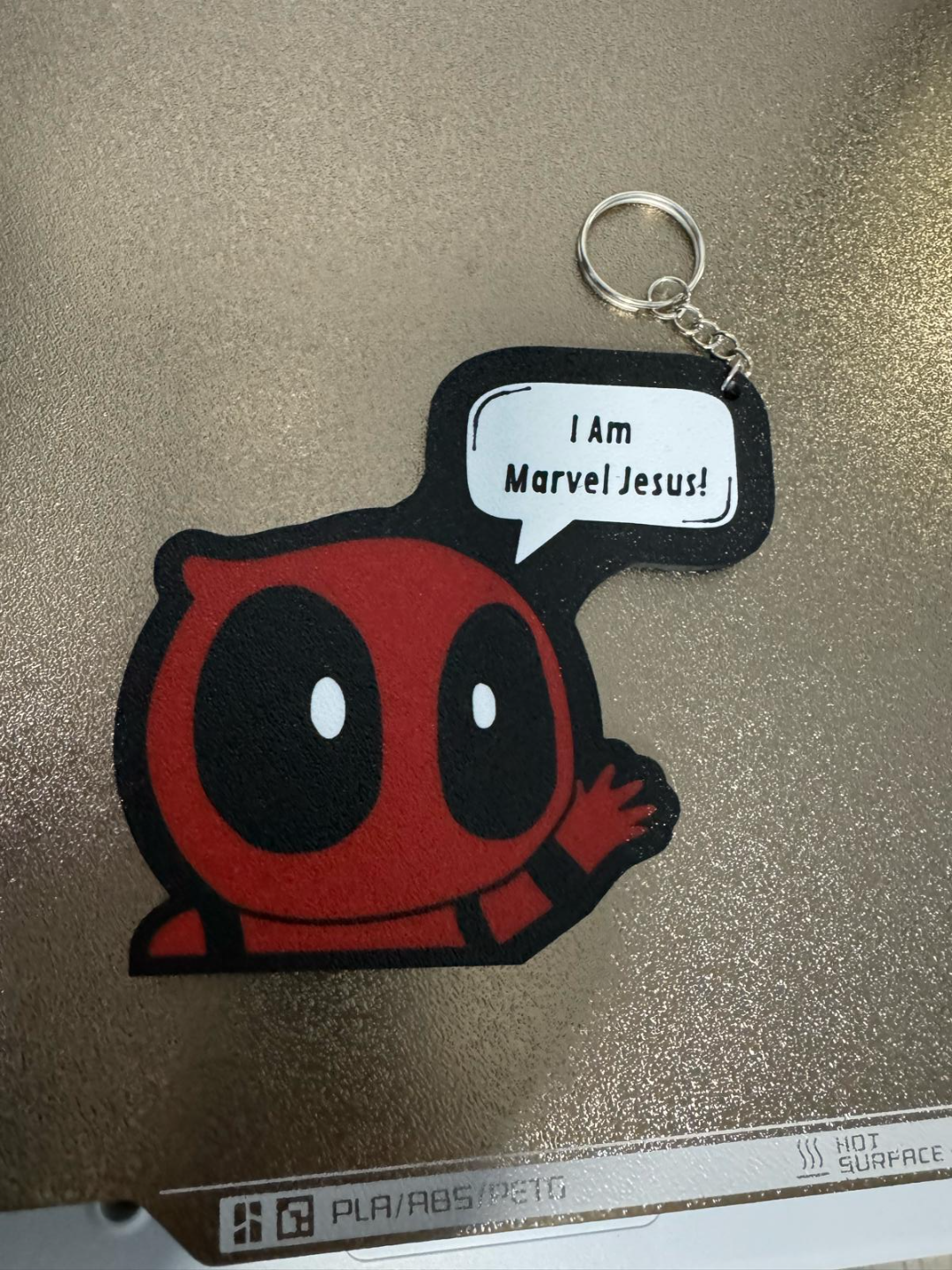 Deadpool Marvel Jesus keychain