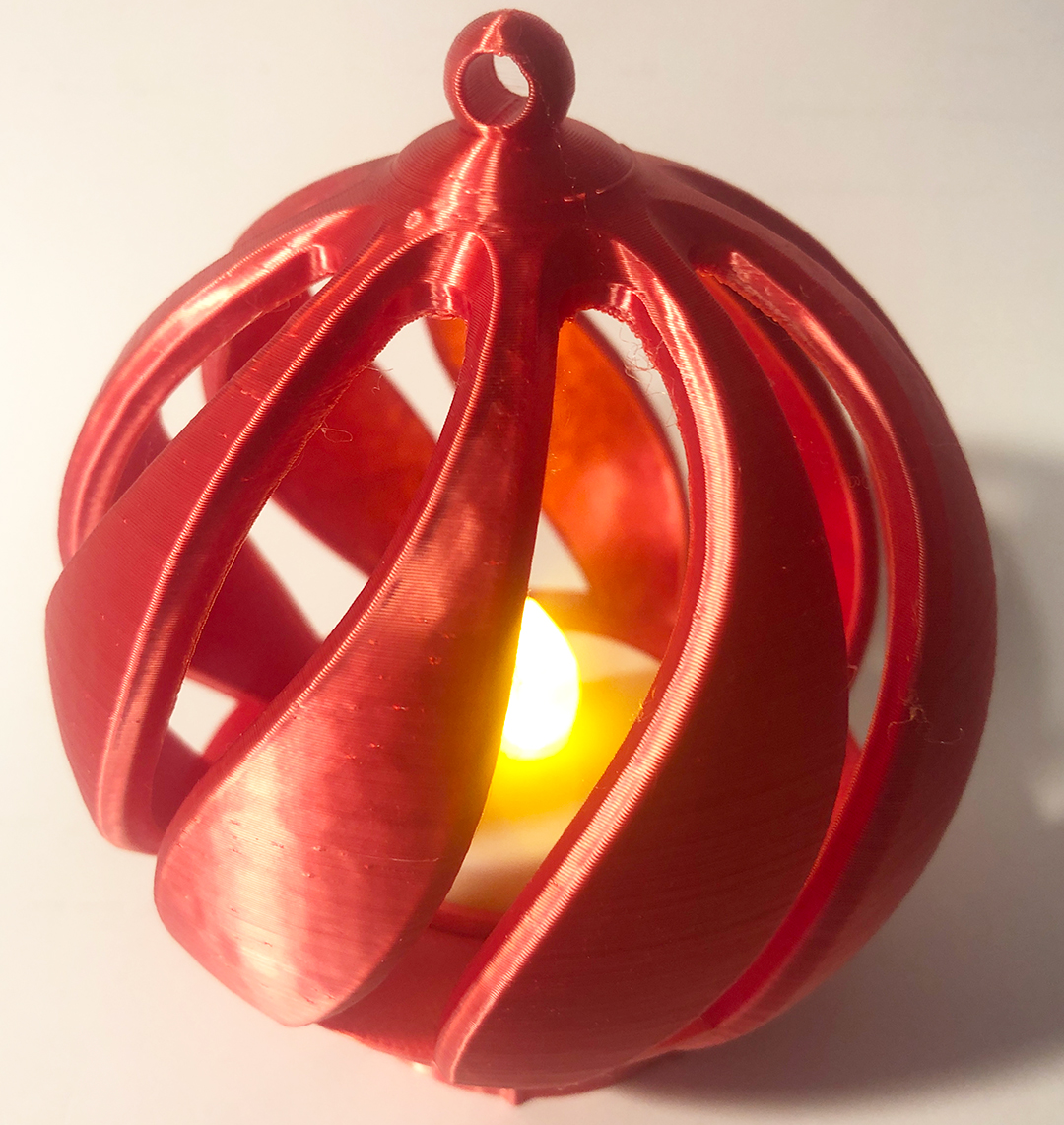 Christmas tealight new spiral ball
