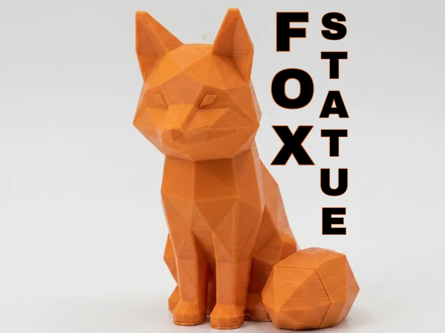 福气 Fox Low Poly Staue