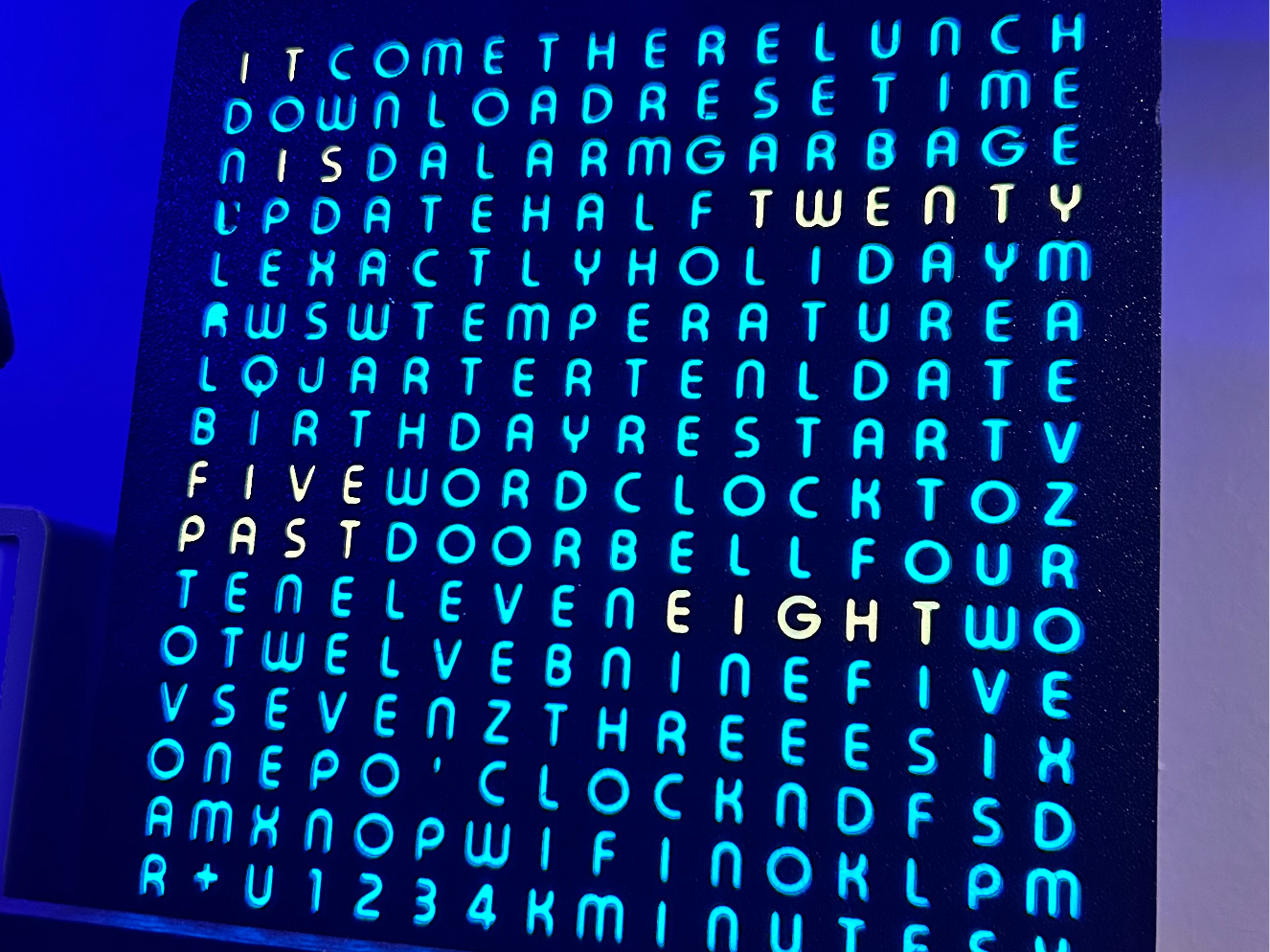 WordClock 16x16