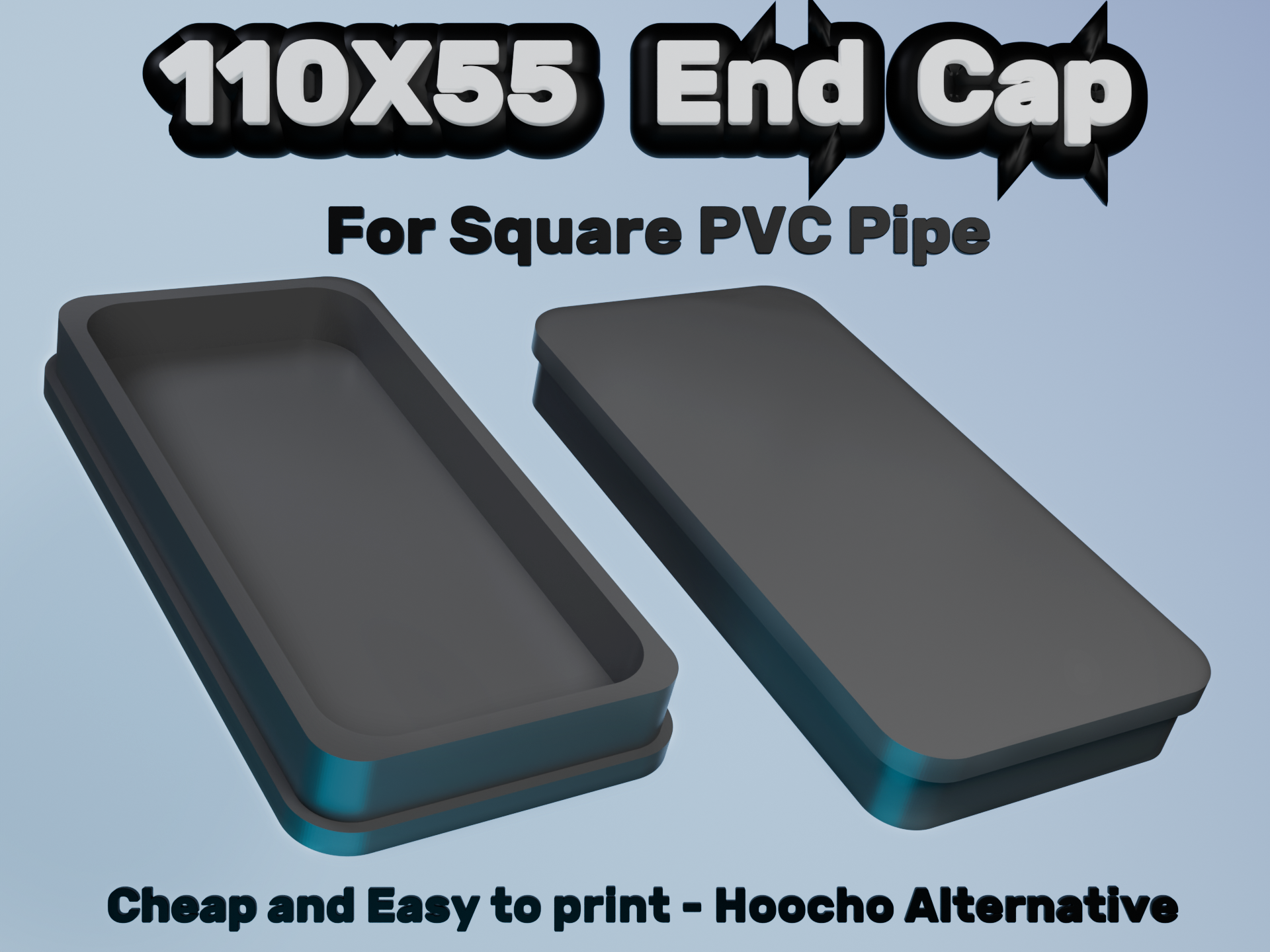 110x55 Squere Pipe End Cap