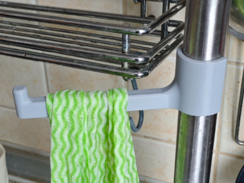 Kitchen faucet dishcloth holder