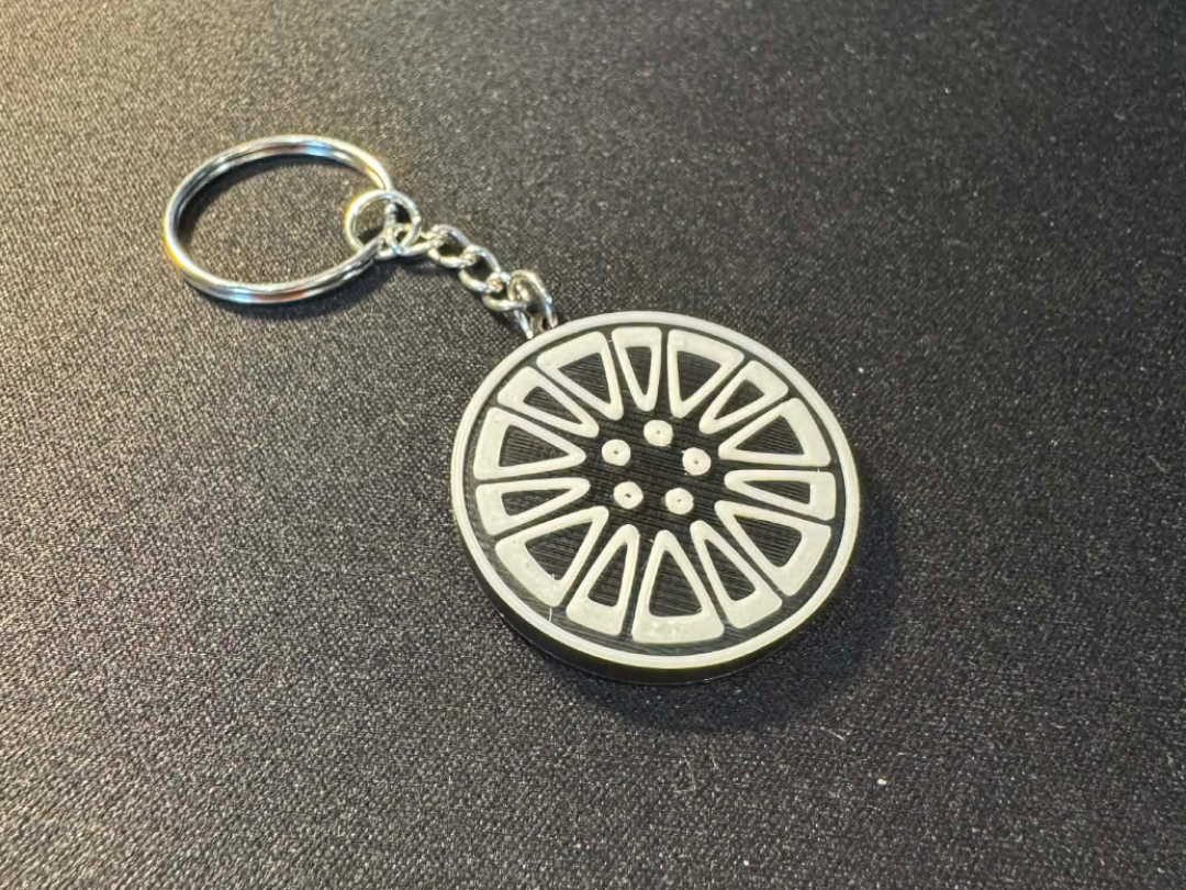 Premium Car Rim Keychain with Built-in NFC Tag