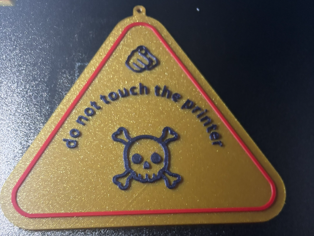 warning sight do not touch the printer