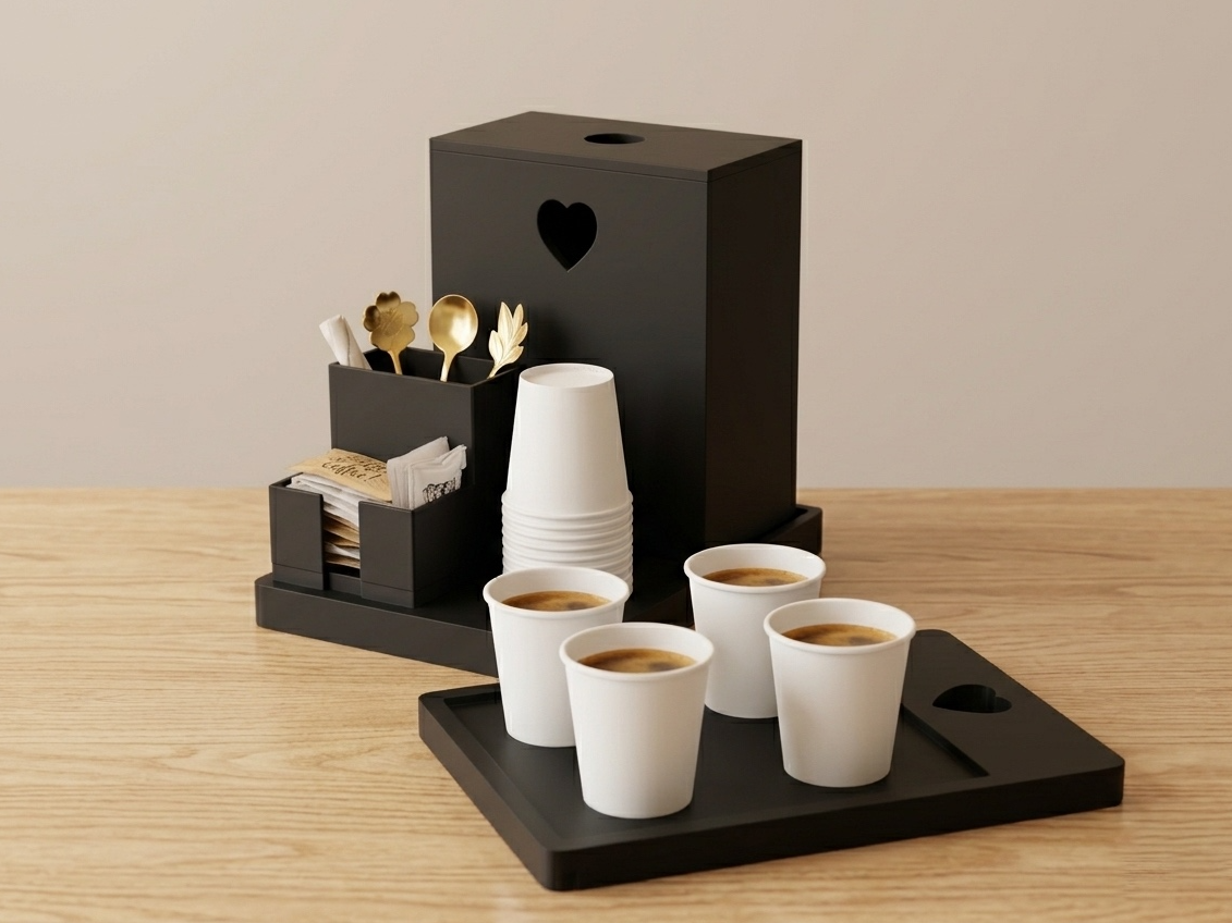 Stazione Caffè Modulare con Vassoio – Porta Cialde
