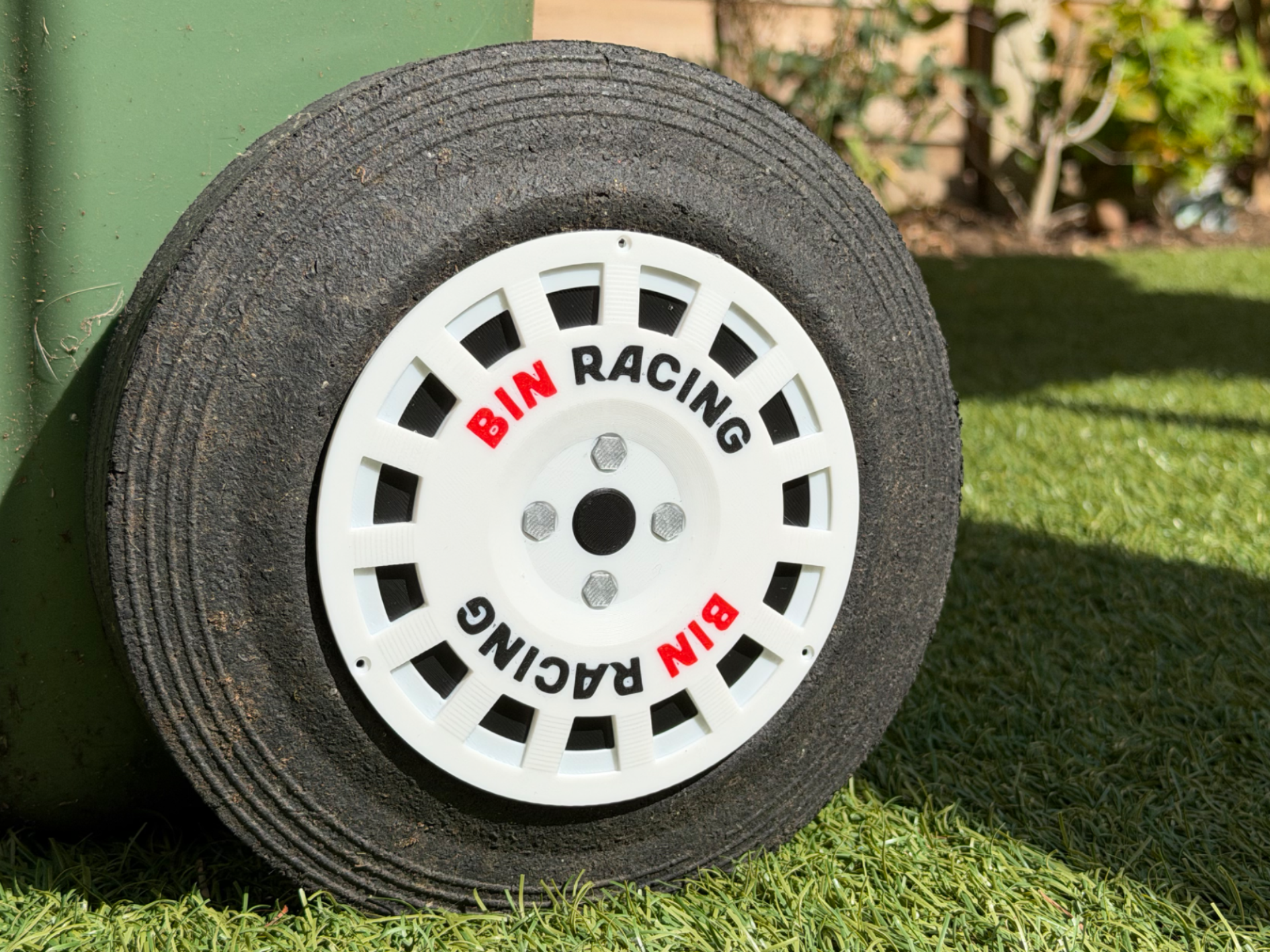 UK Wheelie bin OZ competition style wheel covers