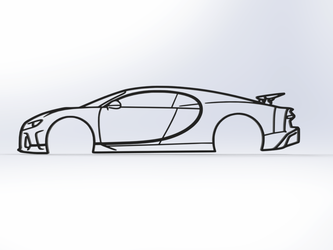 Bugatti Chiron SS 2D Wall Art