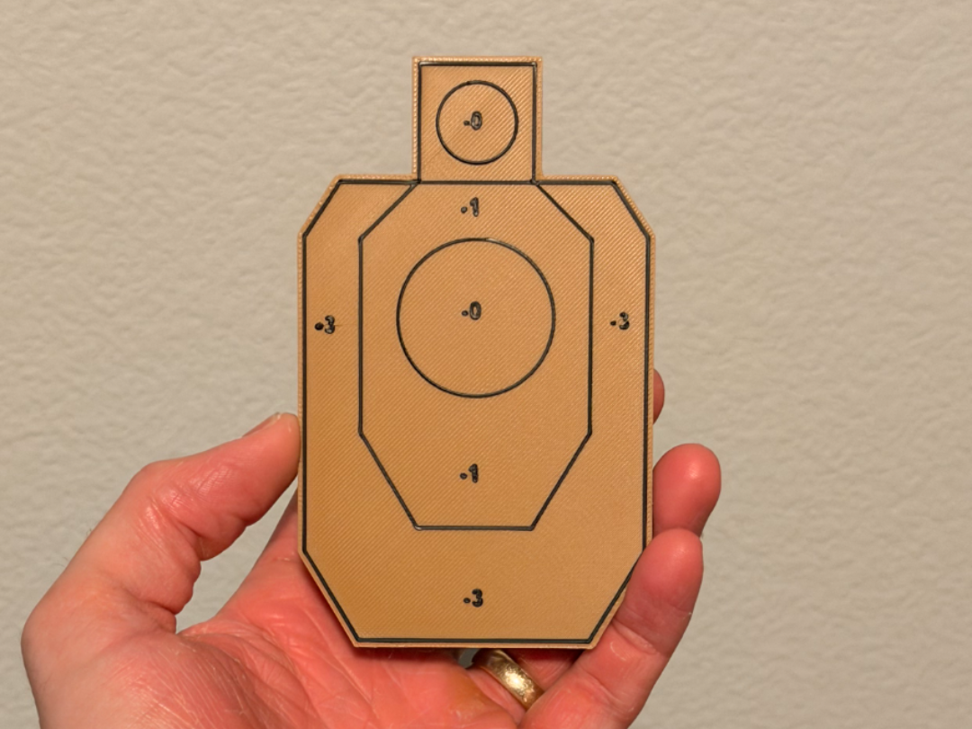 Magnetic IDPA 1/6 Reduced Dry Fire Target