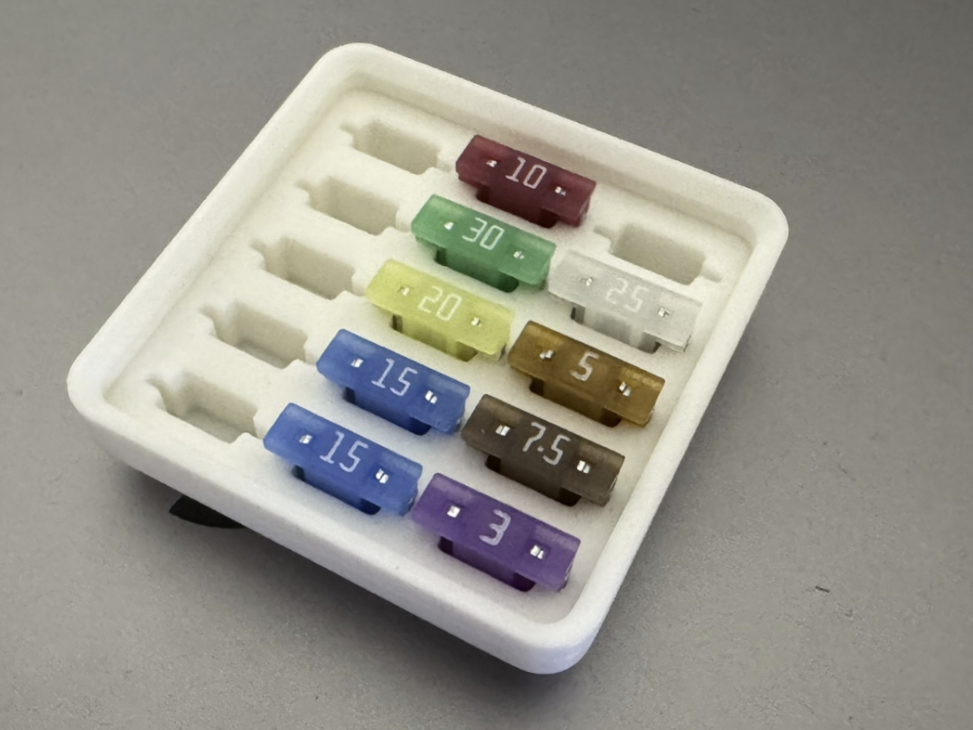 Low-profile Mini Fuse Gridfinity tray (LP-mini)