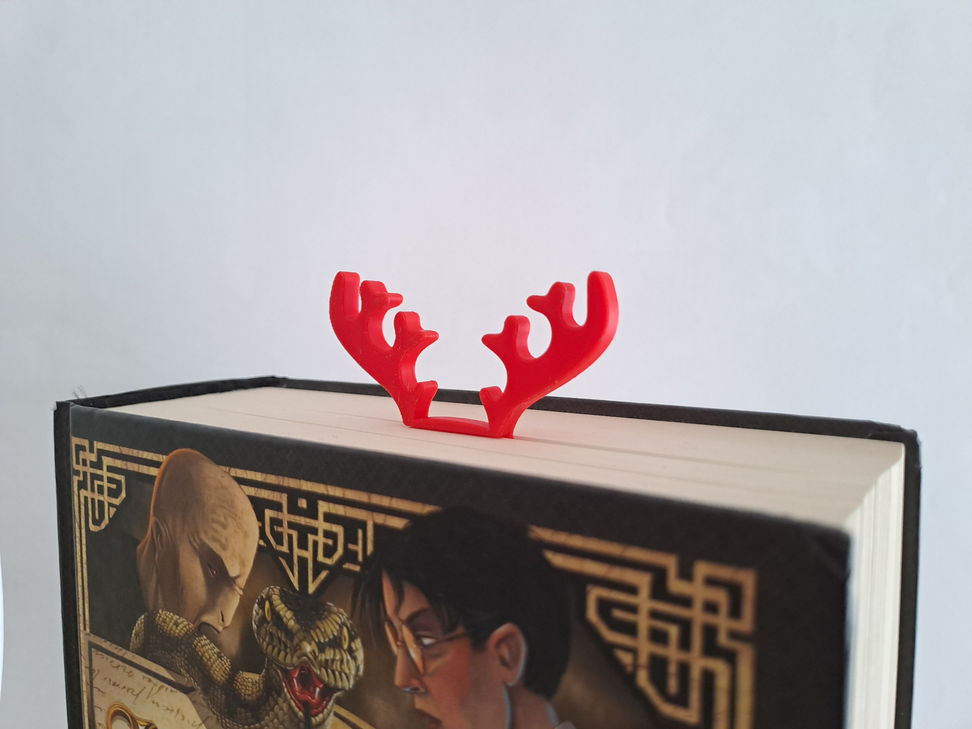 Lesezeichen Weihnachten Elch, Rentier - Geweih