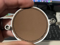 round 63mm leatherette jig for fiber laser