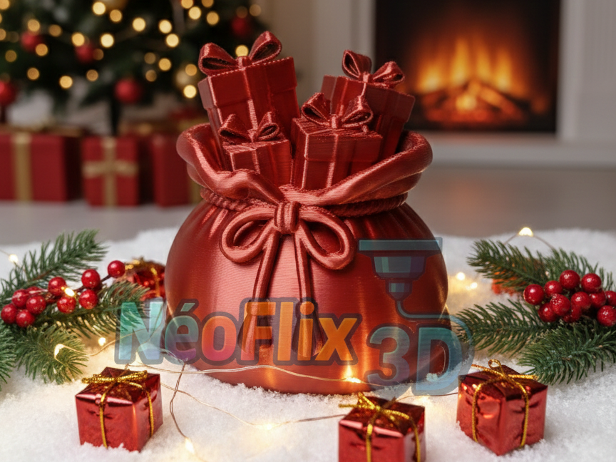 Sac de Cadeaux Vintage – Version Noël  x4