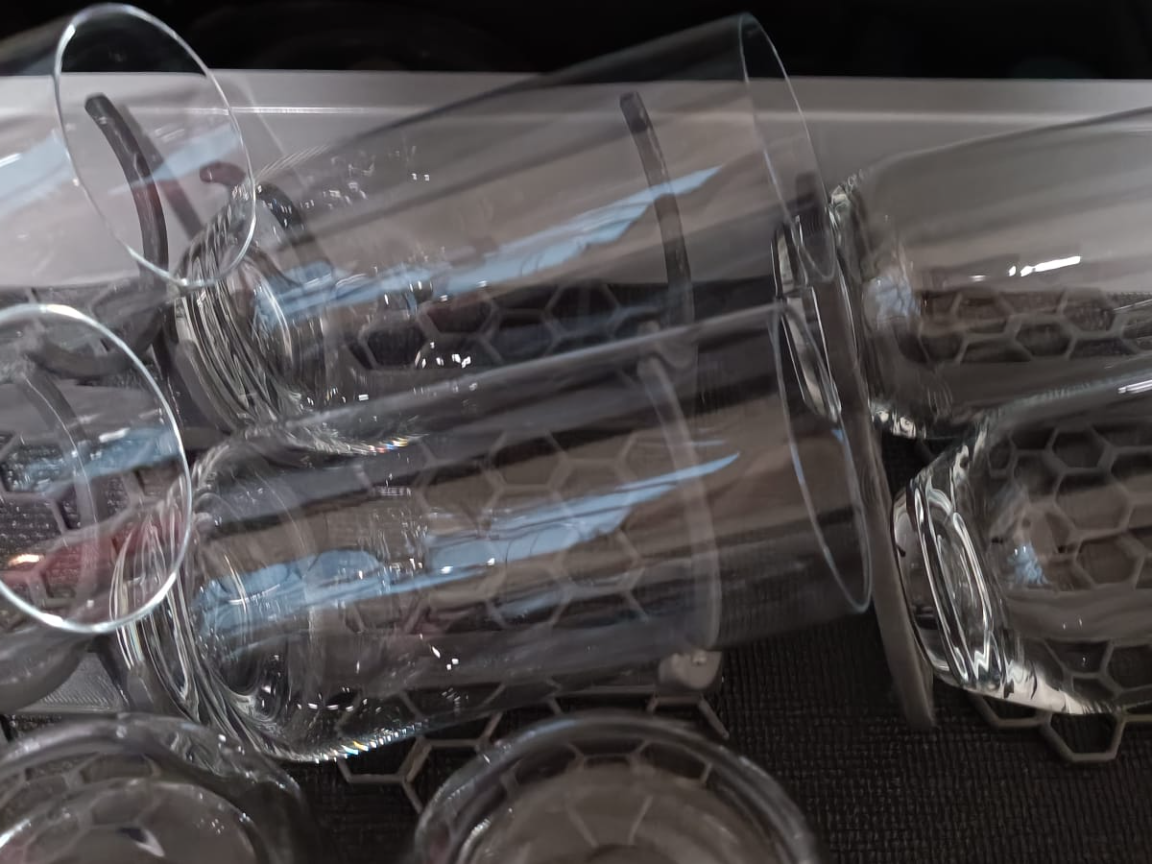 Amazingly awesome drinking glass holder