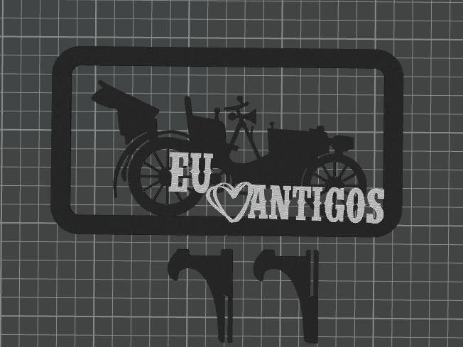 CARRO ANTIGO 13 CM COM SUPORTE